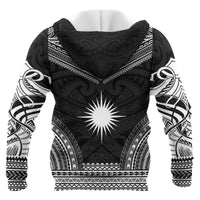 Marshall Islands Polynesian Chief Custom Zip up Hoodie Black Version Unisex Black - Polynesian Pride