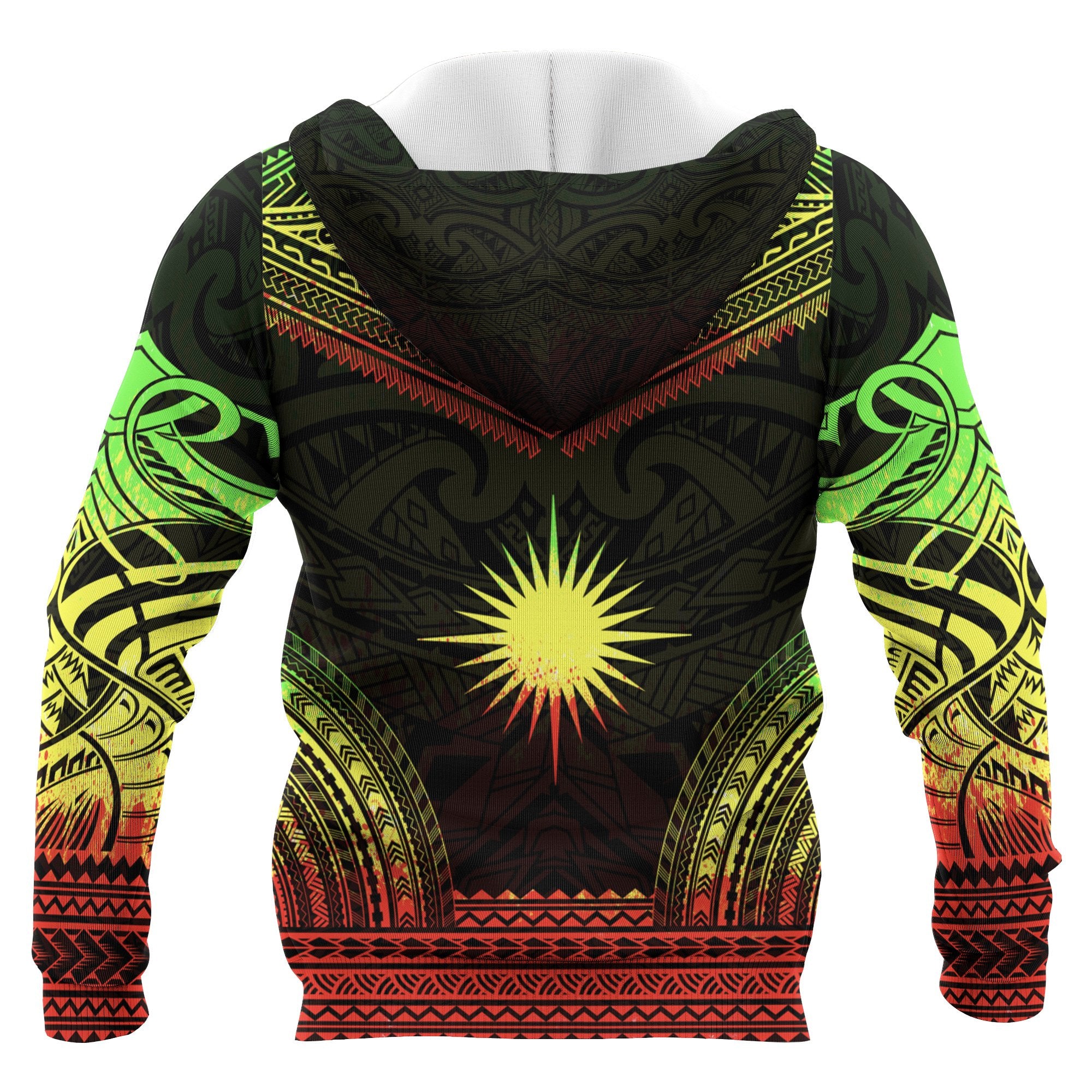 Marshall Islands Polynesian Chief Custom Hoodie Reggae Version Unisex Reggae - Polynesian Pride