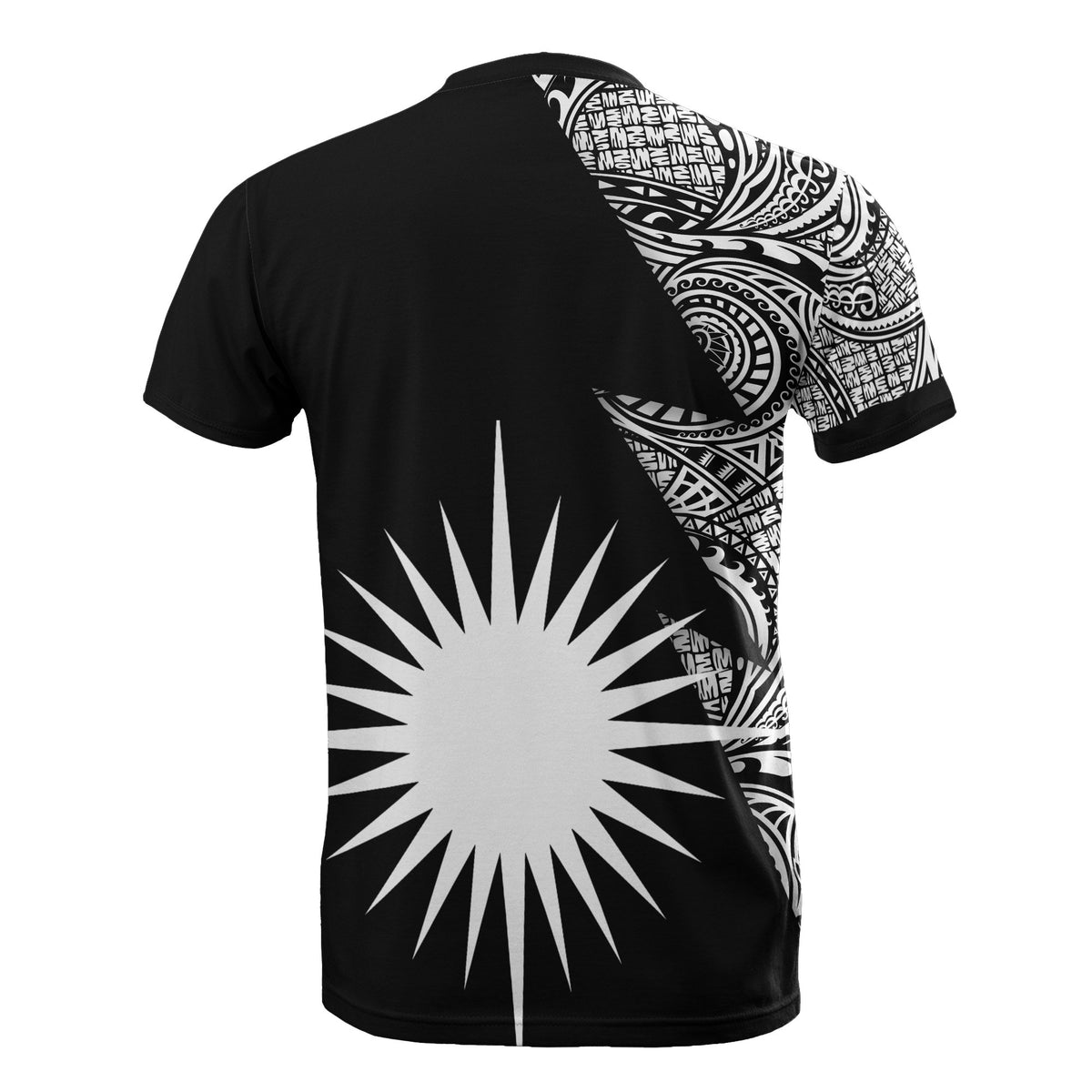 Marshall Islands Custom T Shirt Polynesian Pattern White Style - Polynesian Pride