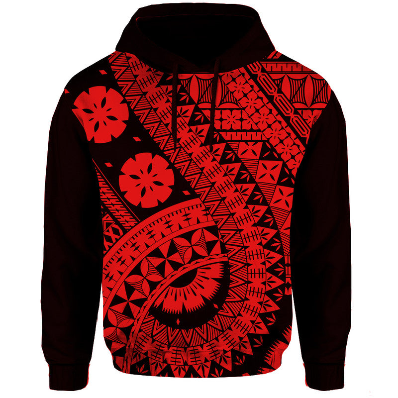 Polynesian Masi Kesa Red Style Hoodie LT9 Hoodie Red - Polynesian Pride