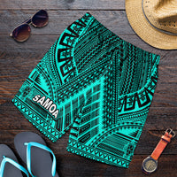 Samoa Ula Nifo Tribal Short Men Green Style LT6 Green - Polynesian Pride