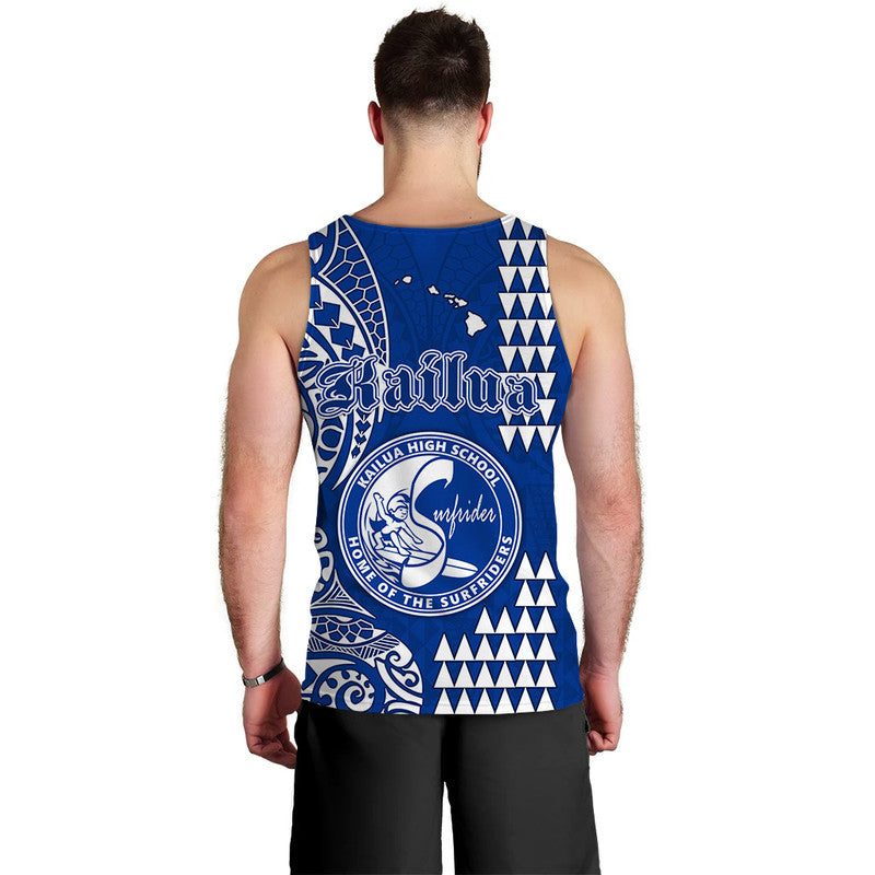 Hawaii Kailua High School Men Tank Top Tribal Kakau LT9 - Polynesian Pride