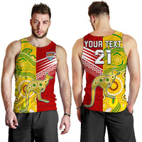 (Custom Personalised) Australia Kangaroos and Mate Maa Tonga Men Tank Top LT9 - Polynesian Pride