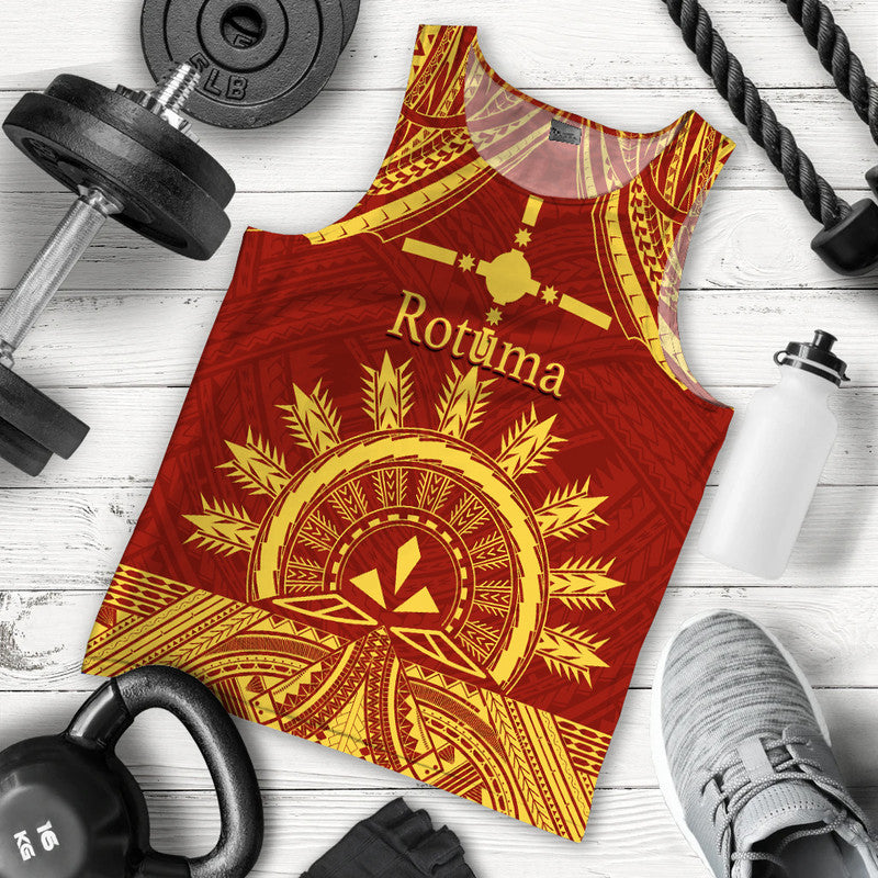 Rotuma Fiji Bula Men Tank Top LT6 Red - Polynesian Pride