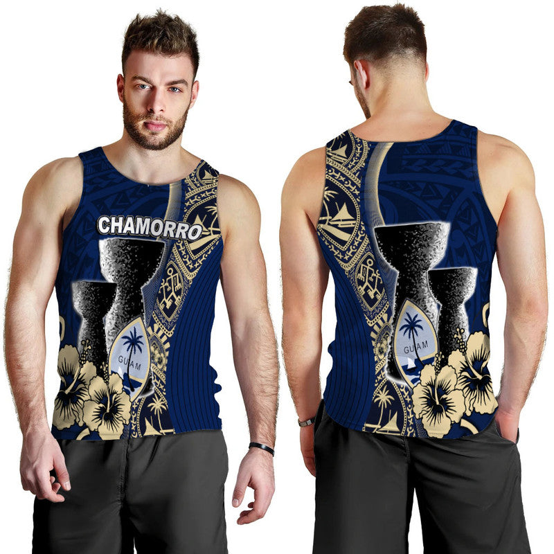 Guam Chamorro Men Tank Top Blue Style LT6 - Polynesian Pride