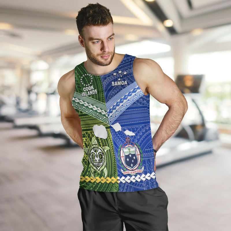 Samoa And Cook Islands Men Tank Top Together LT8 - Polynesian Pride