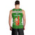 Hawaii Christmas Men Tank Top Santa Claus Surfing Simple Style - Green LT8 - Polynesian Pride