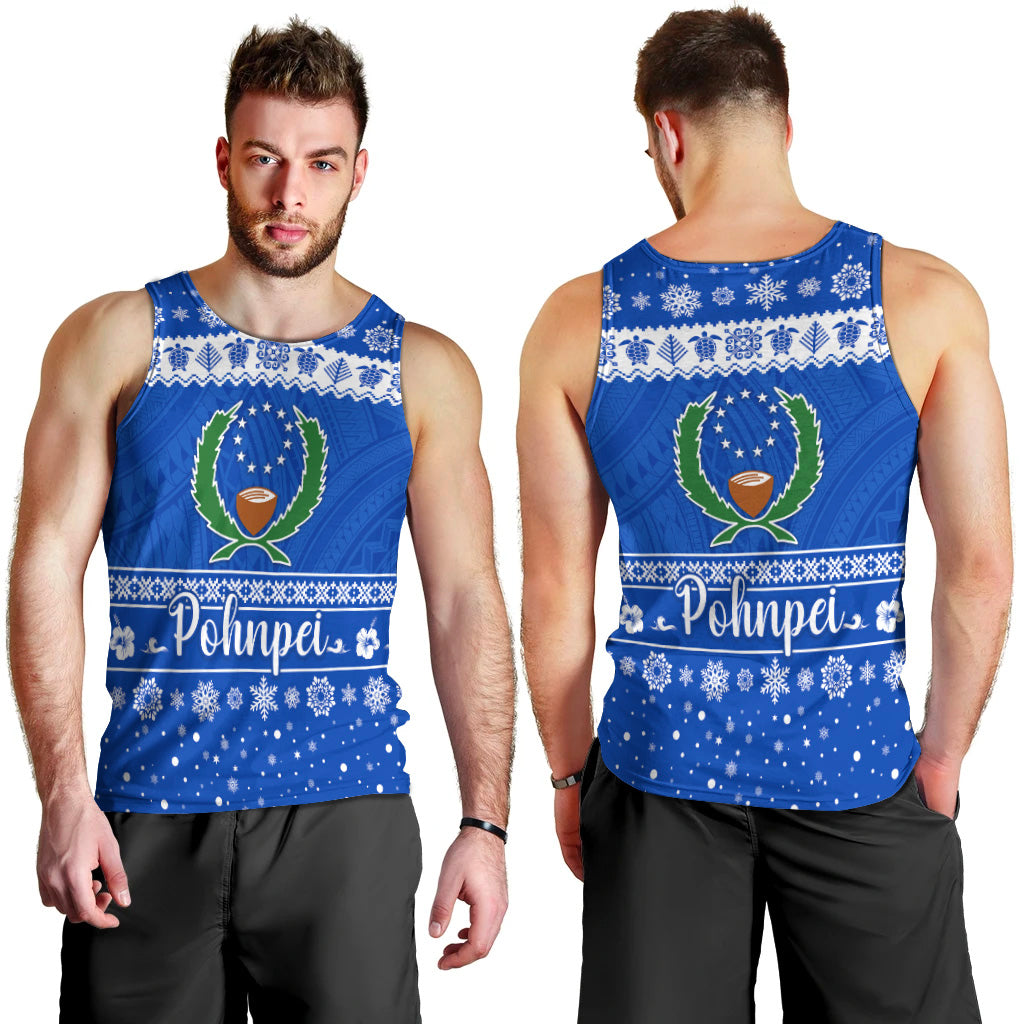 FSM Pohnpei Christmas Men Tank Top Simple Style LT8 - Polynesian Pride