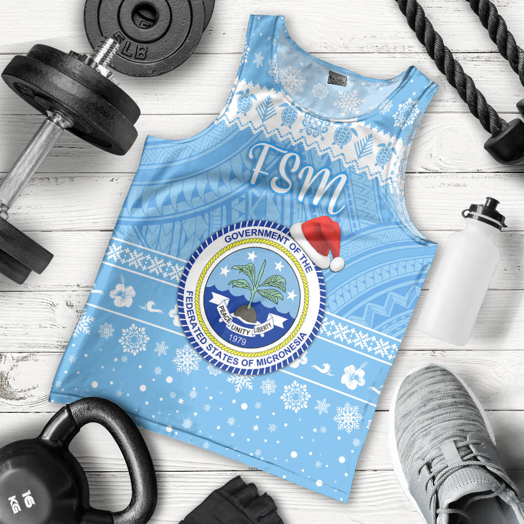 (Custom Personalised) Federated States of Micronesia Christmas Men Tank Top Simple Style - FSM Seal LT8 - Polynesian Pride