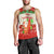 Hawaii Christmas Men Tank Top Santa Claus Surfing Simple Style - Beige Red LT8 - Polynesian Pride