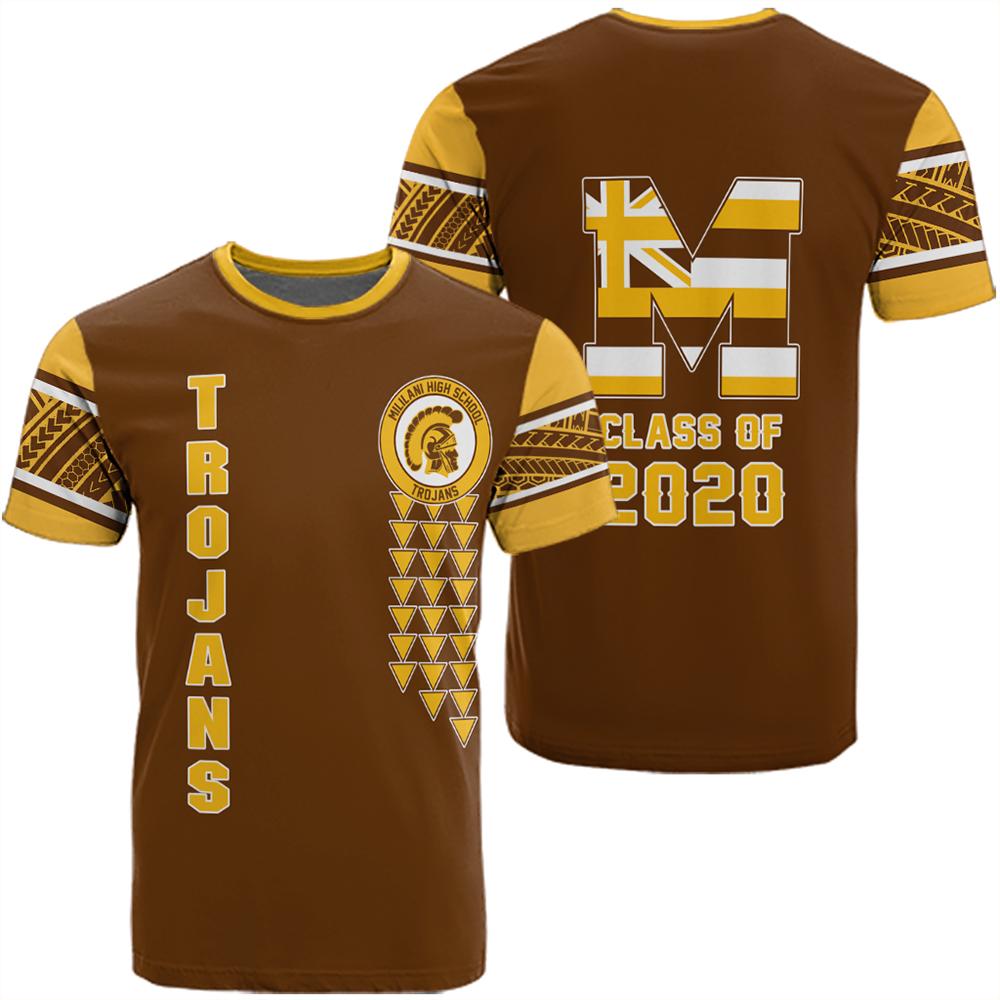 Custom Hawaii Mililani High Custom Your Class T Shirt Unisex Brown - Polynesian Pride