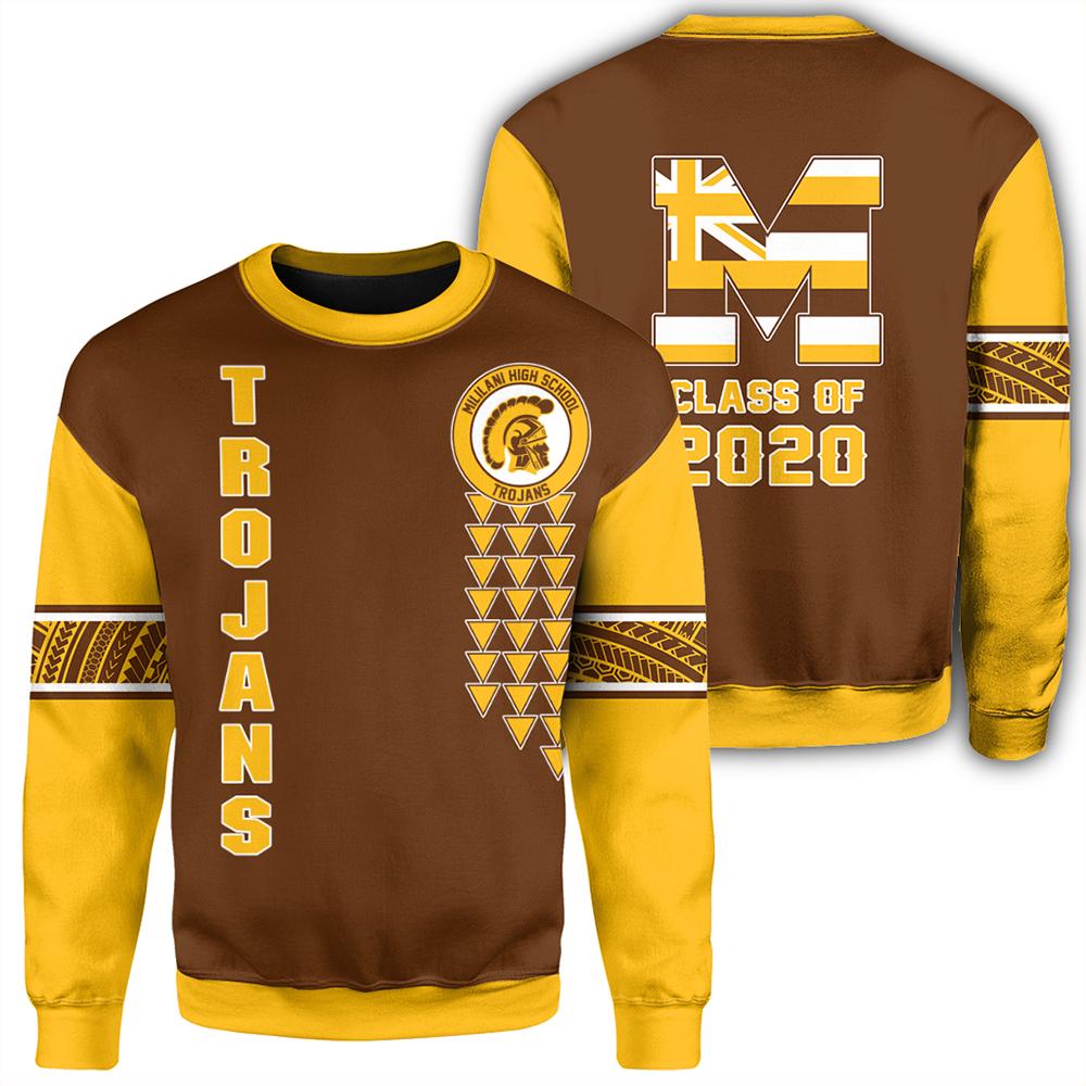 (Personalized) Hawaii - Mililani High Custom Your Class Sweatshirt - AH Unisex Gold - Polynesian Pride