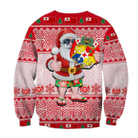 Tonga Christmas Sweatshirt Cool Santa Claus LT6 - Polynesian Pride