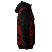 Samoa Hoodie Polynesian Portion Red Version - Polynesian Pride
