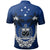 Samoa Polo Shirt Samoan Coat Of Arms Coconut Tree (Blue) A02 - Polynesian Pride