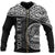 Polynesian American Samoa Custom Zip up Hoodie White Curve Unisex White - Polynesian Pride