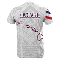 Hawaii Flag Polynesian T Shirt White - Polynesian Pride