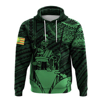 Hawaiian King Kanaka Map Polynesian Molokai Hoodie Green Hala Style - Polynesian Pride