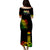 PNG Hibiscus Tribal Pattern Puletasi Dress Motuan Reggae Color LT7 - Polynesian Pride