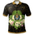 Nauru Polo Shirt Polynesian Gold Patterns Collection Unisex Black - Polynesian Pride