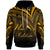 New Caledonia Hoodie Gold Color Cross Style Unisex Black - Polynesian Pride