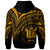 Niue Zip Hoodie Gold Color Cross Style - Polynesian Pride