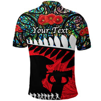 Custom New Zealand Maori ANZAC Polo Shirt Remembrance Soldier Paua Shell LT8 - Polynesian Pride