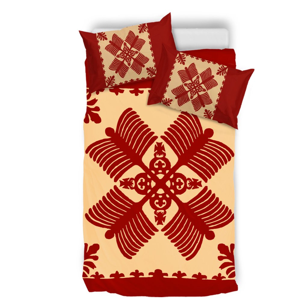 Hawaii Bedding Set - Na Kalaunu Me Na Kahili Quilting Style Bedding Set AH - Polynesian Pride