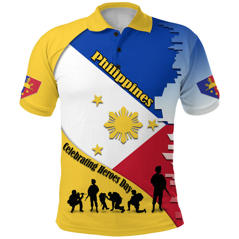 Philippines Polo Shirt Celebrating Heroes Day LT9 Adult Yellow - Polynesian Pride