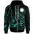 Nauru Zip Hoodie The Flow of The Ocean Unisex Green - Polynesian Pride