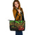 Nauru Leather Tote - Reggae Color Cross Style - Polynesian Pride