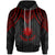 Nauru Custom Hoodie Polynesian Armor Style Red Unisex Red - Polynesian Pride