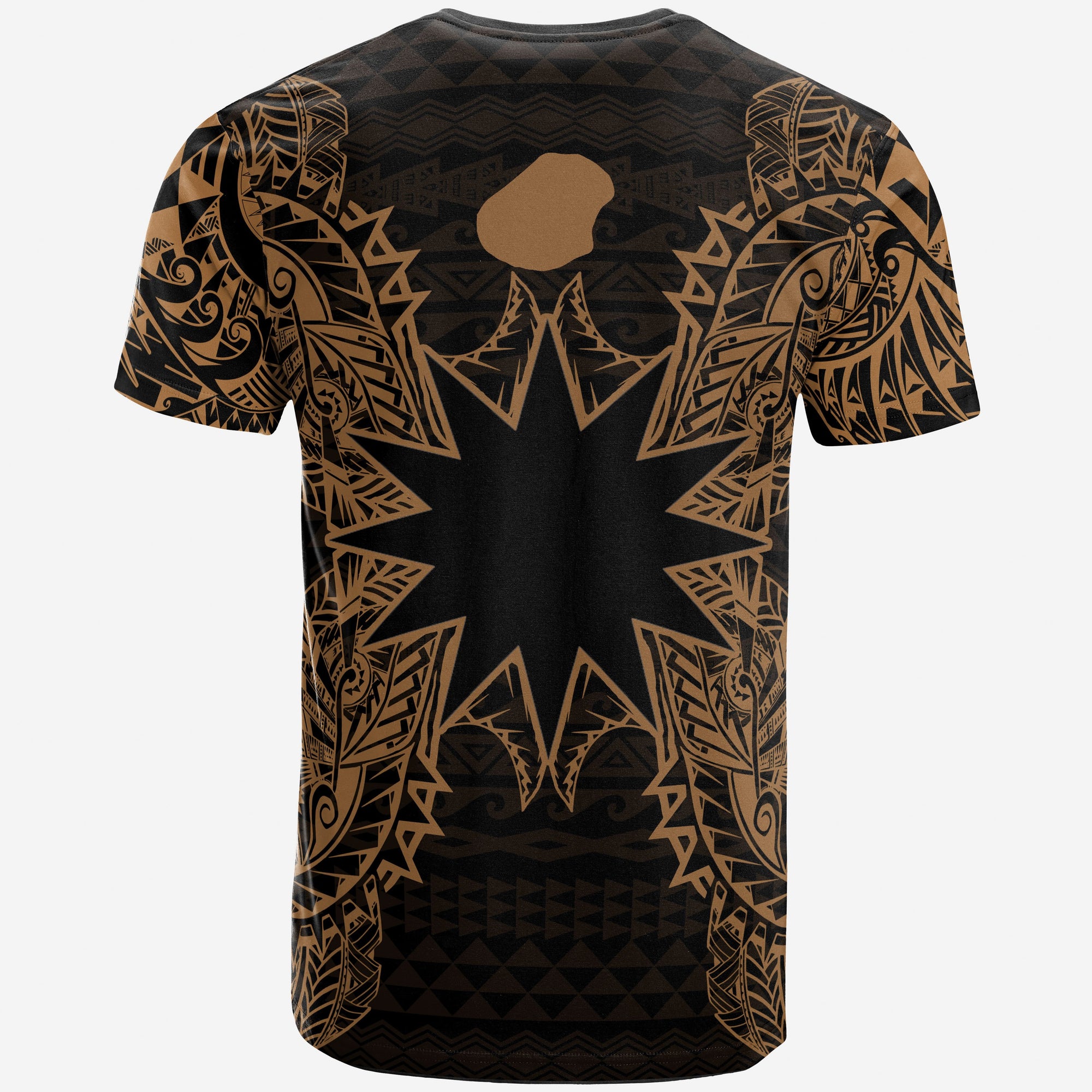 Nauru All T Shirt Nauru FLag Map Polynesian Tattoo Red Unisex Gold - Polynesian Pride