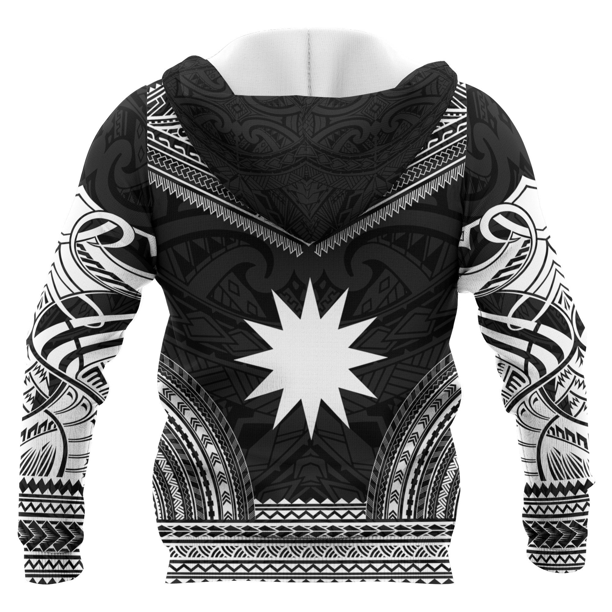 Nauru Polynesian Chief Custom Hoodie Black Version Unisex Black - Polynesian Pride