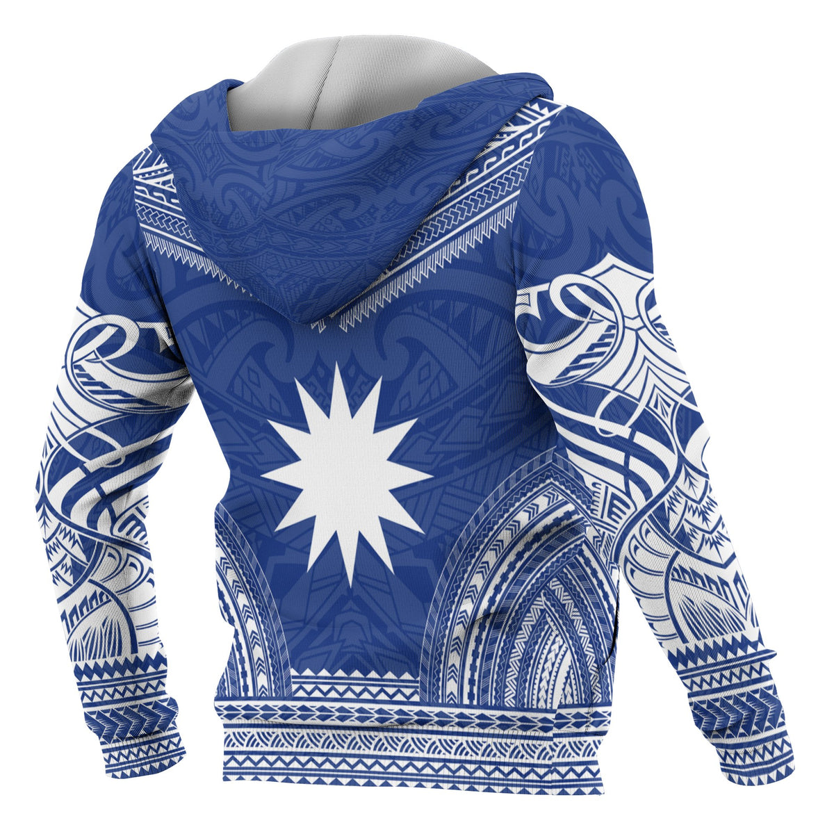 Nauru Polynesian Chief Custom Hoodie Flag Version - Polynesian Pride