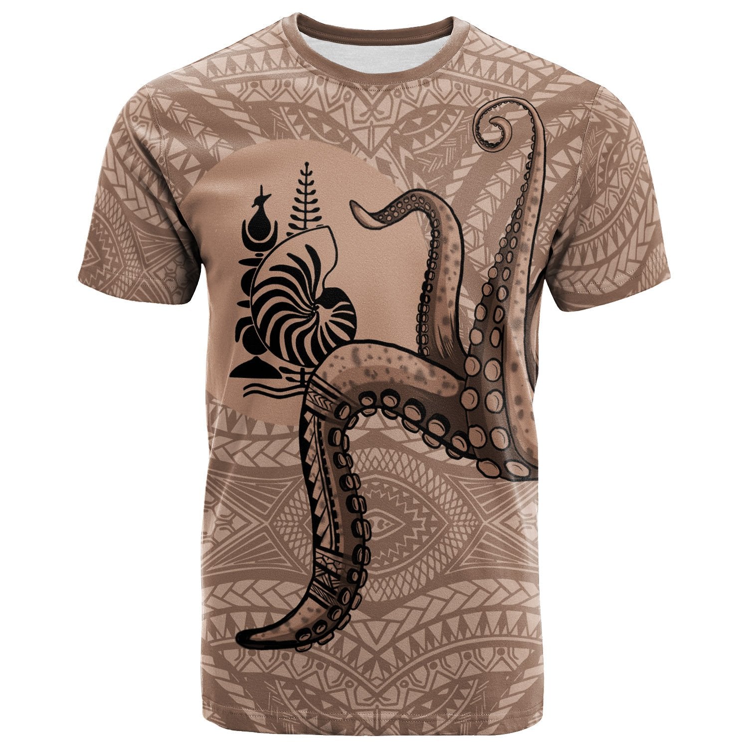 New Caledonia T Shirt Octopus Tentacle Unisex Art - Polynesian Pride