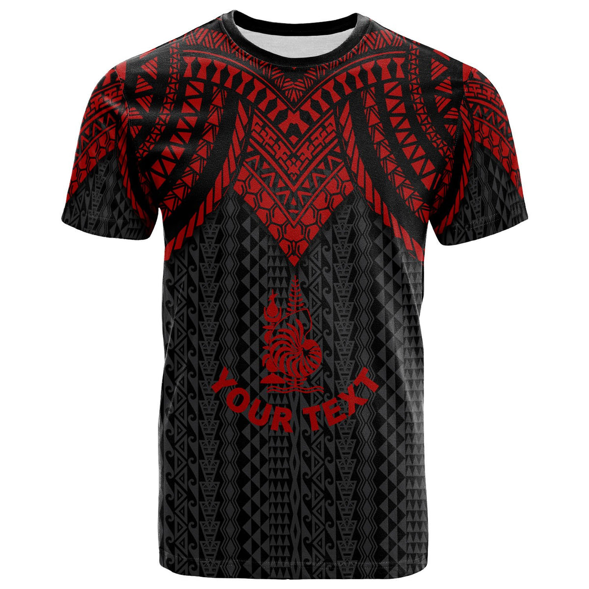 New Caledonia Custom T Shirt Polynesian Armor Style Red Unisex Red - Polynesian Pride
