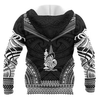 New Caledonia Polynesian Chief Custom Zip up Hoodie Black Version Unisex Black - Polynesian Pride
