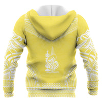 New Caledonia Polynesian Chief Custom Zip up Hoodie Flag Version Unisex Blue - Polynesian Pride