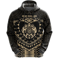 Maori Tattoo New Zealand Hoodie Turtle Tattoo Unisex Black - Polynesian Pride