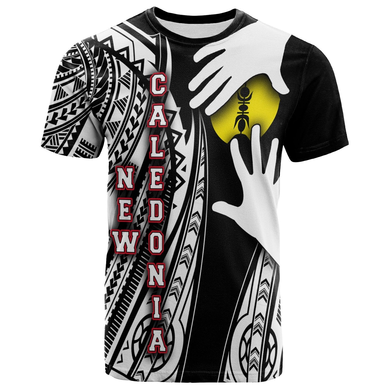 New Caledonia T Shirt Touch My Heart Unisex Black - Polynesian Pride