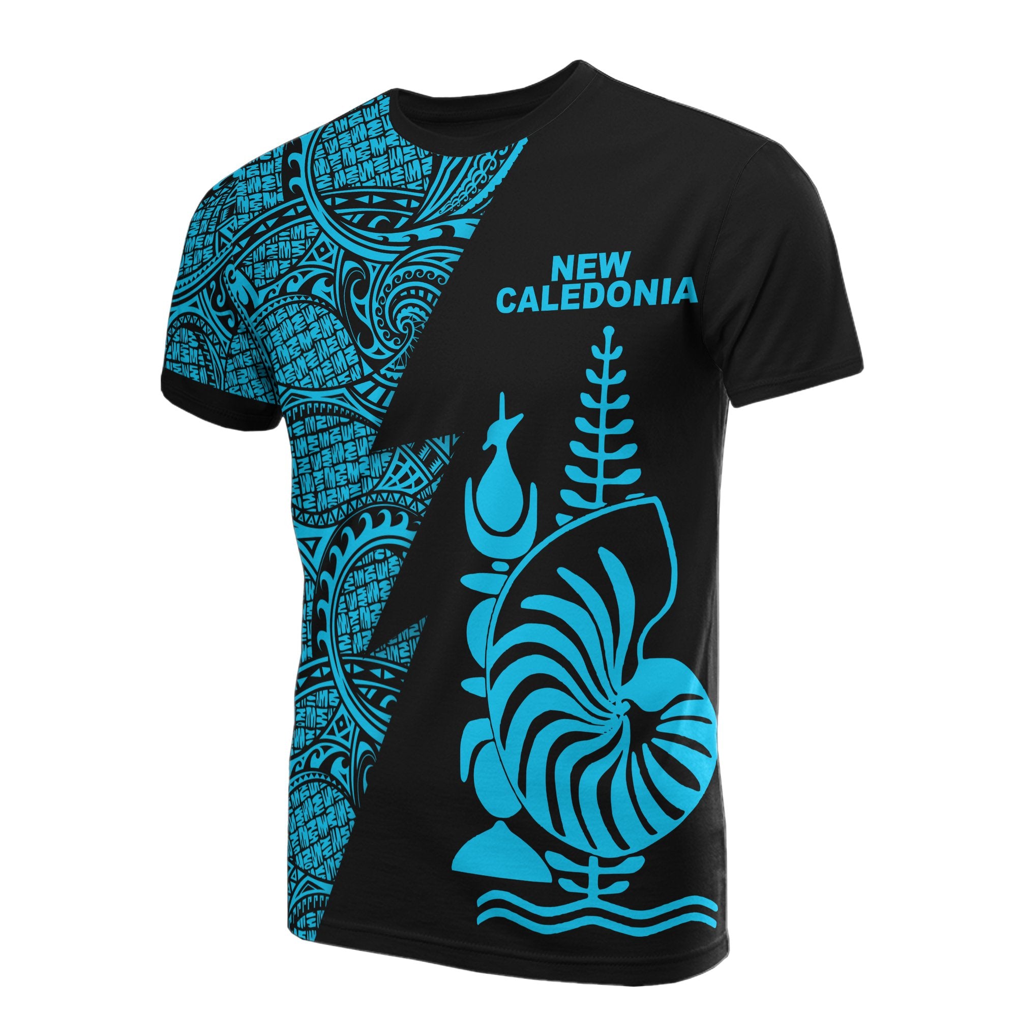 New Caledonia T Shirt Polynesian Pattern Neon Flash Style Unisex Neon - Polynesian Pride