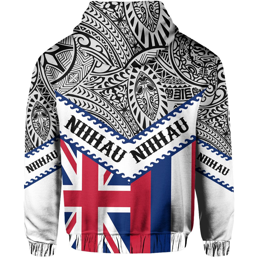 Hawaii Flag Niihau Hoodie Zip Mit Style - Polynesian Pride