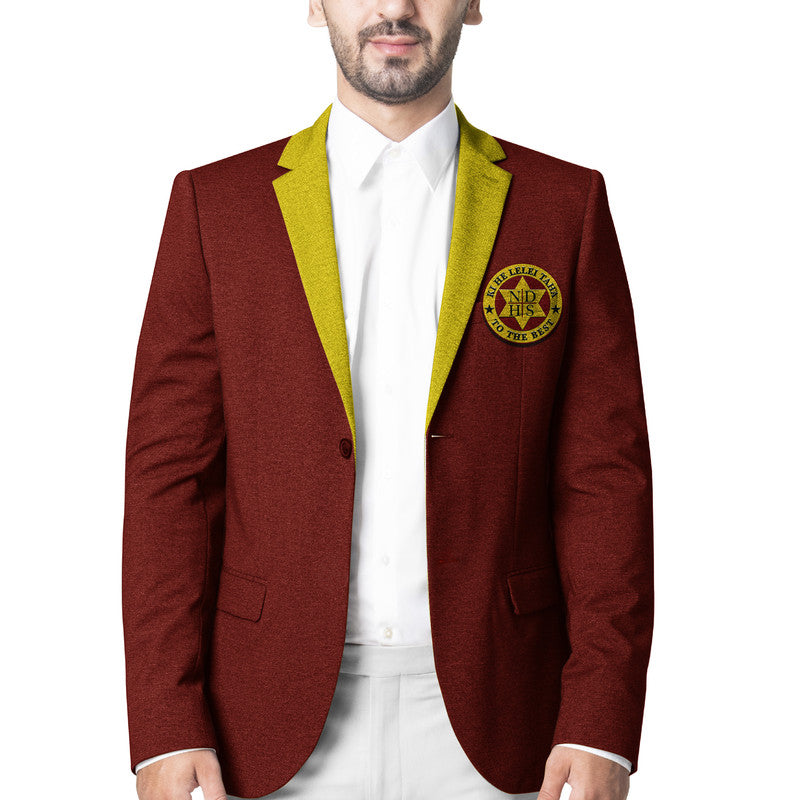 Tonga Niuatoputapu High School Blazer Original Style - Maroon NO.1 LT8 Unisex Maroon - Polynesian Pride