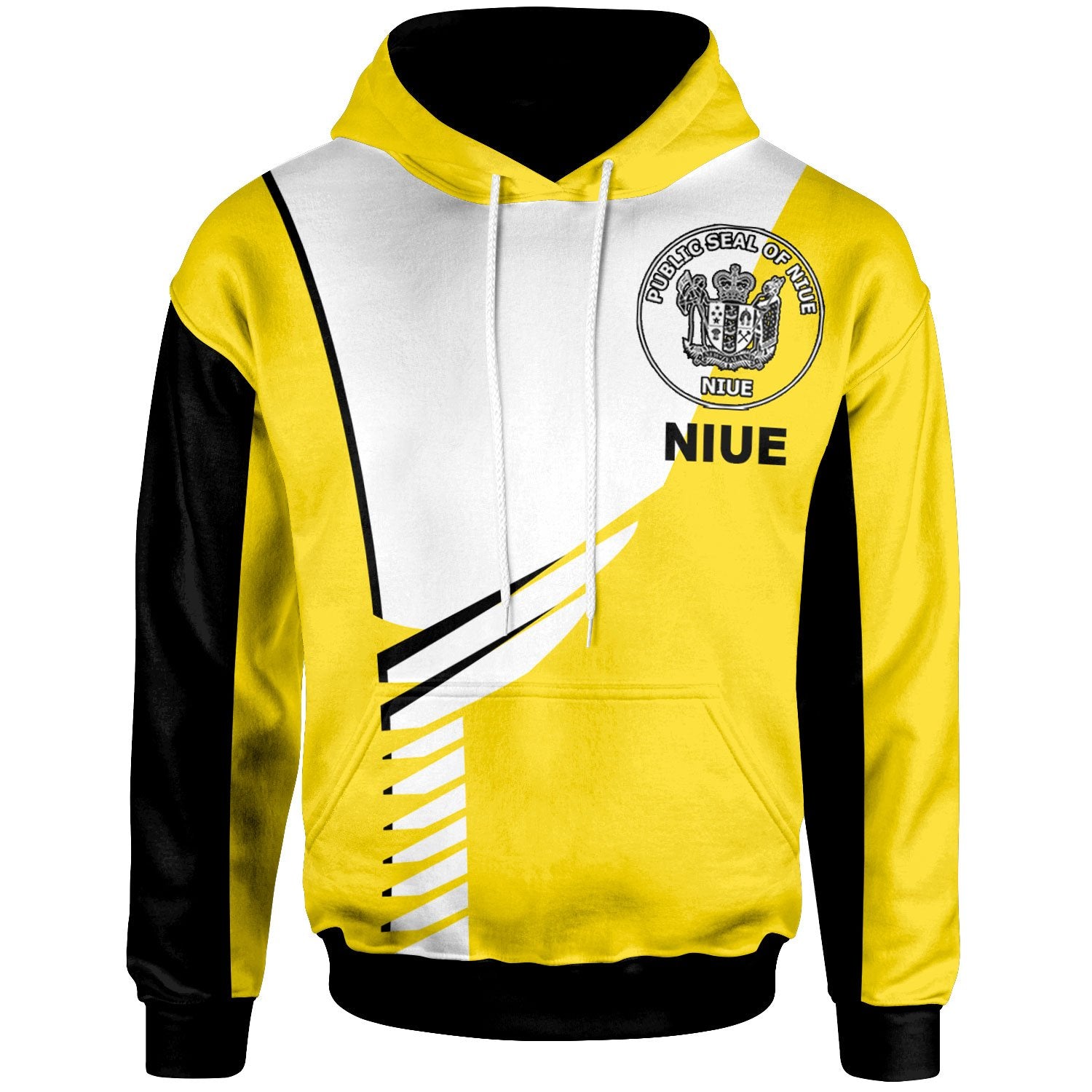 Niue Hoodie Athletes Style Unisex Yellow - Polynesian Pride