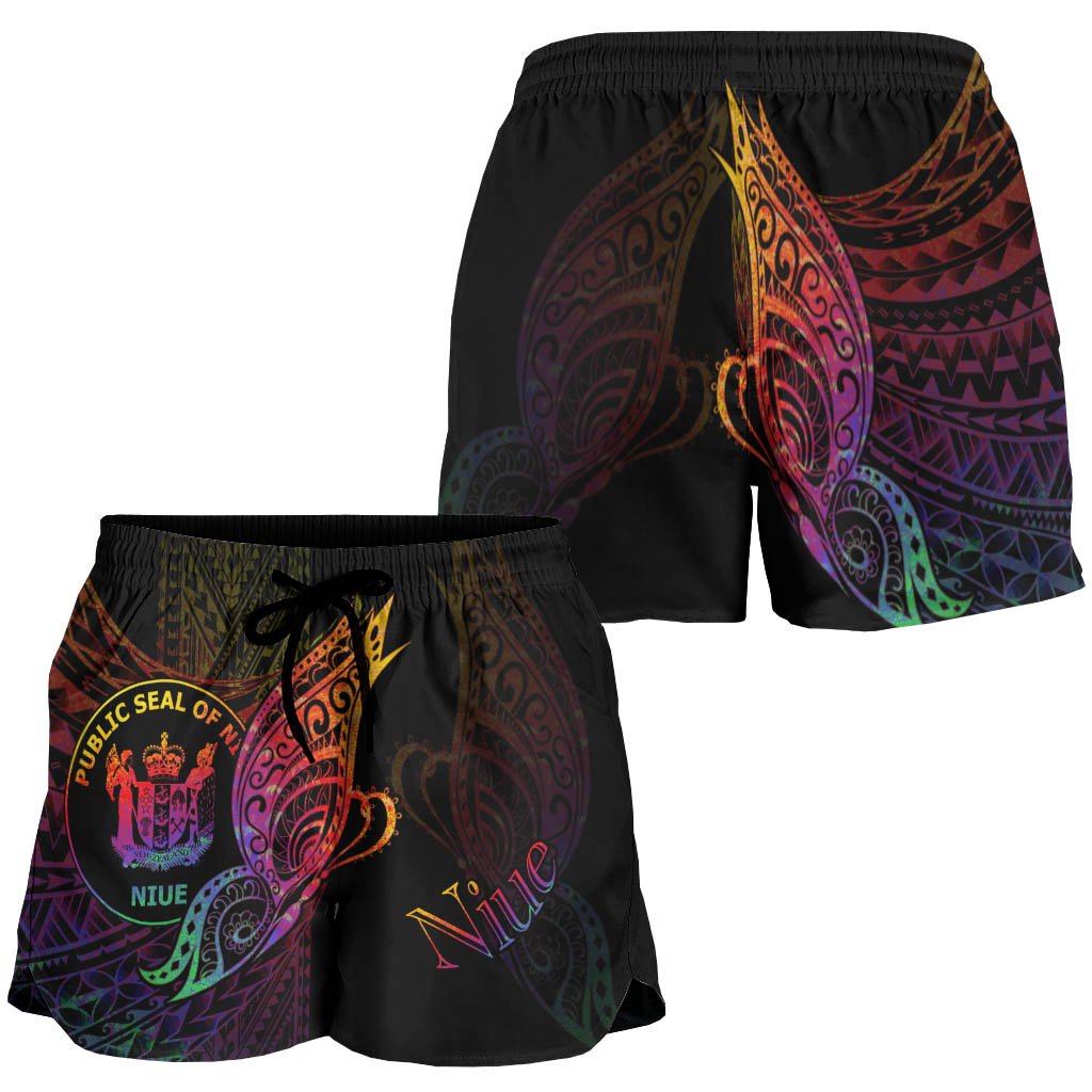Niue Women's Shorts - Butterfly Polynesian Style - Polynesian Pride