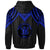 Niue Zip up Hoodie Polynesian Armor Style Blue - Polynesian Pride