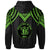 Niue Custom Zip up Hoodie Polynesian Armor Style Green - Polynesian Pride