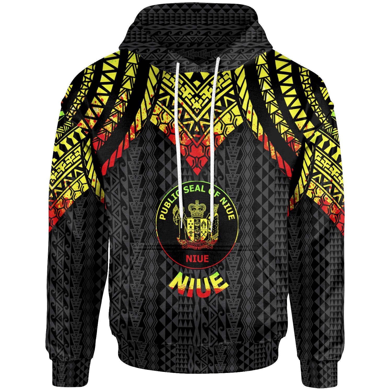 Niue Hoodie Polynesian Armor Style Reagge Unisex Reagge - Polynesian Pride