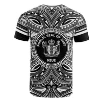 Niue All T Shirt Niue Coat Of Arms Polynesian White Black - Polynesian Pride